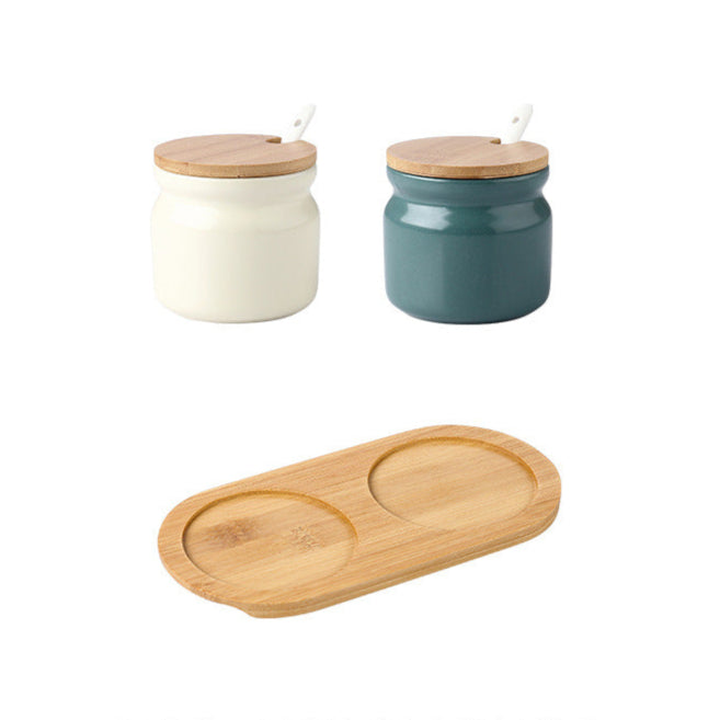Duo Colour Ceramic Seasoning Jar Set
