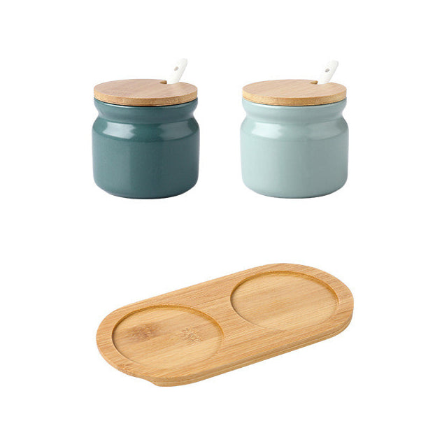 Duo Colour Ceramic Seasoning Jar Set