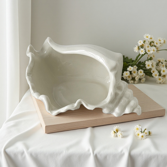 Ceramic Seashell Jewelry Storage