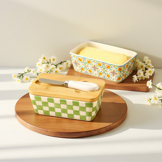 Ceramic Butter Container with Lid
