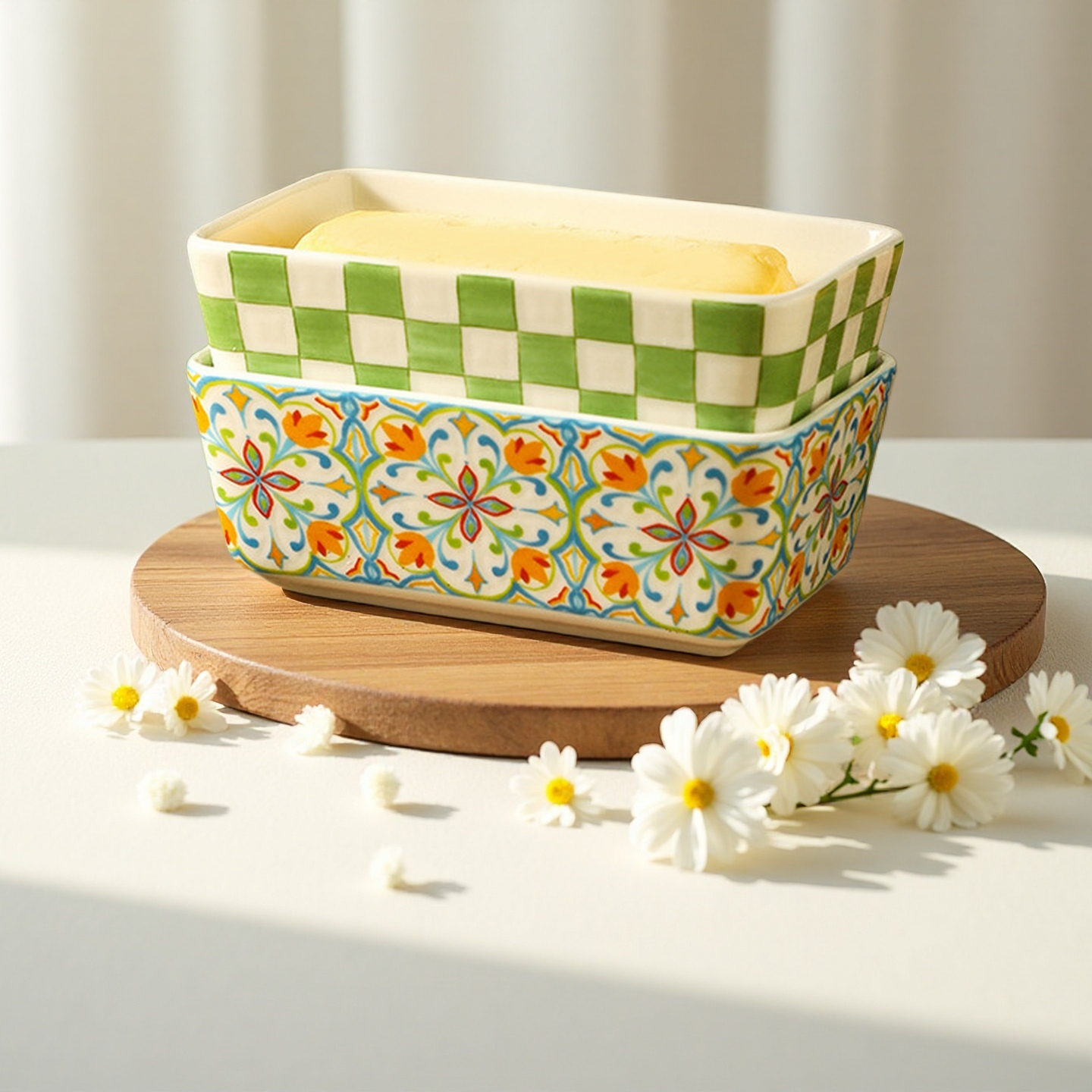 Ceramic Butter Container with Lid