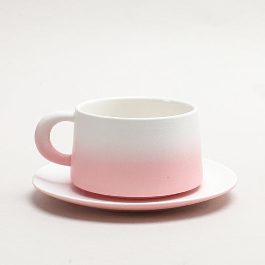 Ceramic Coffee Cup & Saucer Set