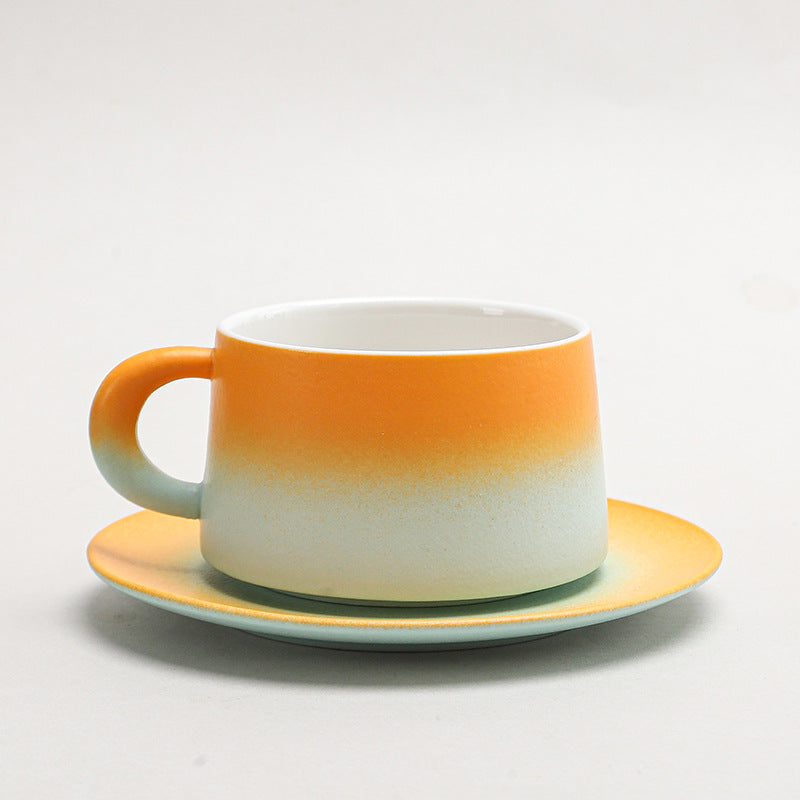 Ceramic Coffee Cup & Saucer Set