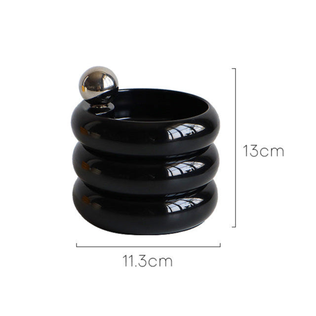 Multi-Color Ceramic Jewelry Storage Box with Rotating Layers