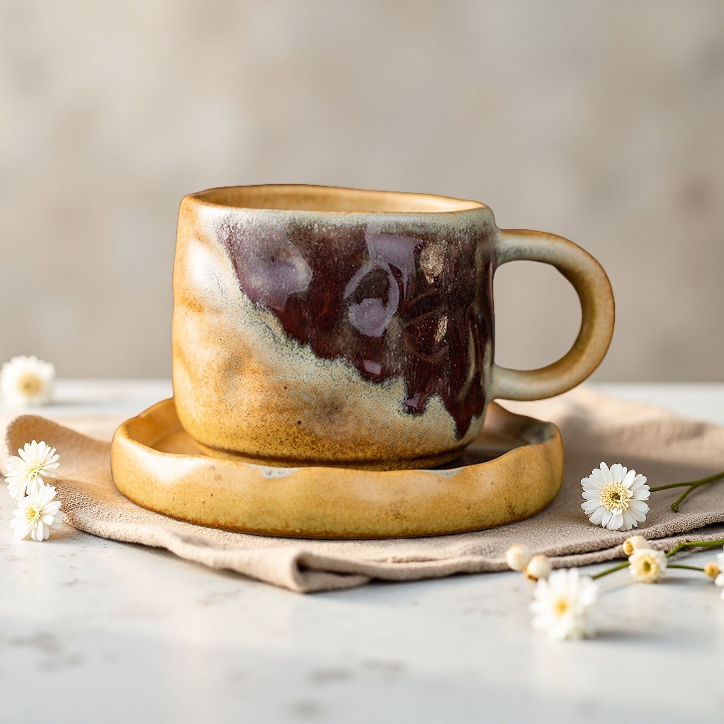 Vintage Coffee Cup Set -Tea Cup with Saucer