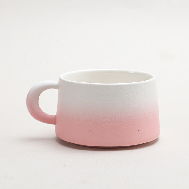 Ceramic Coffee Cup & Saucer Set