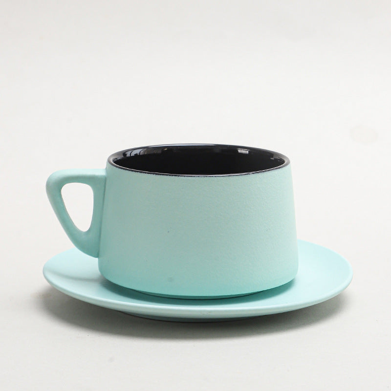 Ceramic Coffee Cup & Saucer Set